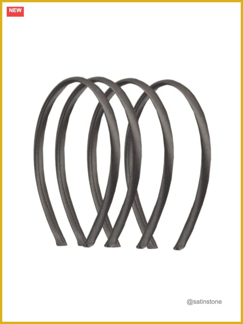 Satin Thin Headbands for Women 4 Pack - Gentle No Teeth Hair Accessories
